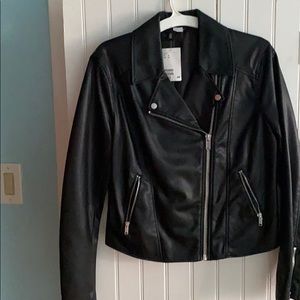 Black leather jacket